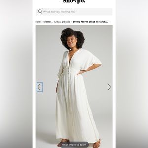 Showpo Maxi cream dress XL